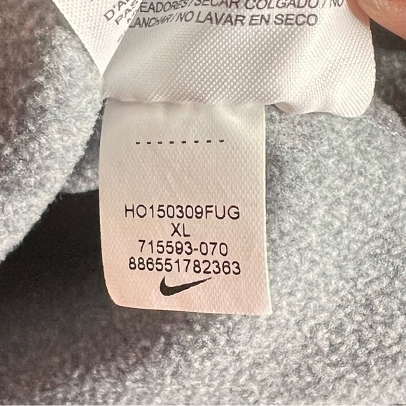 Nike Therma-Fit Gray Orange Hoodie Sweatshirt Just Do It Spellout Womens Size XL - Picture 6 of 10